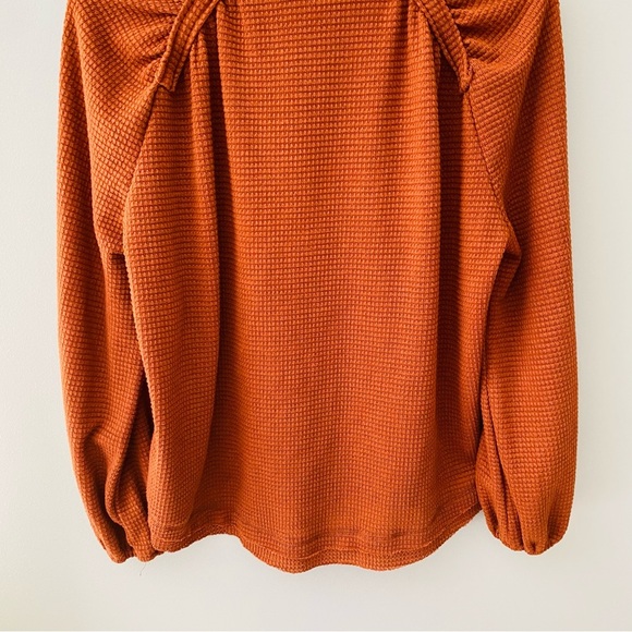 Altar'd State Long Sleeve Top Rust Orange Sz Small - Picture 7 of 9